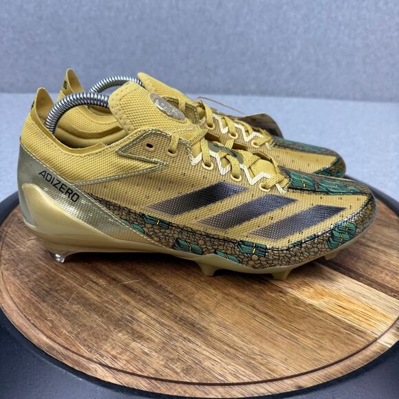 Adidas Adizero Electric Scrooge McDuck Cleats Men's 10 Football Gold IE6557 - Picture 2 of 7